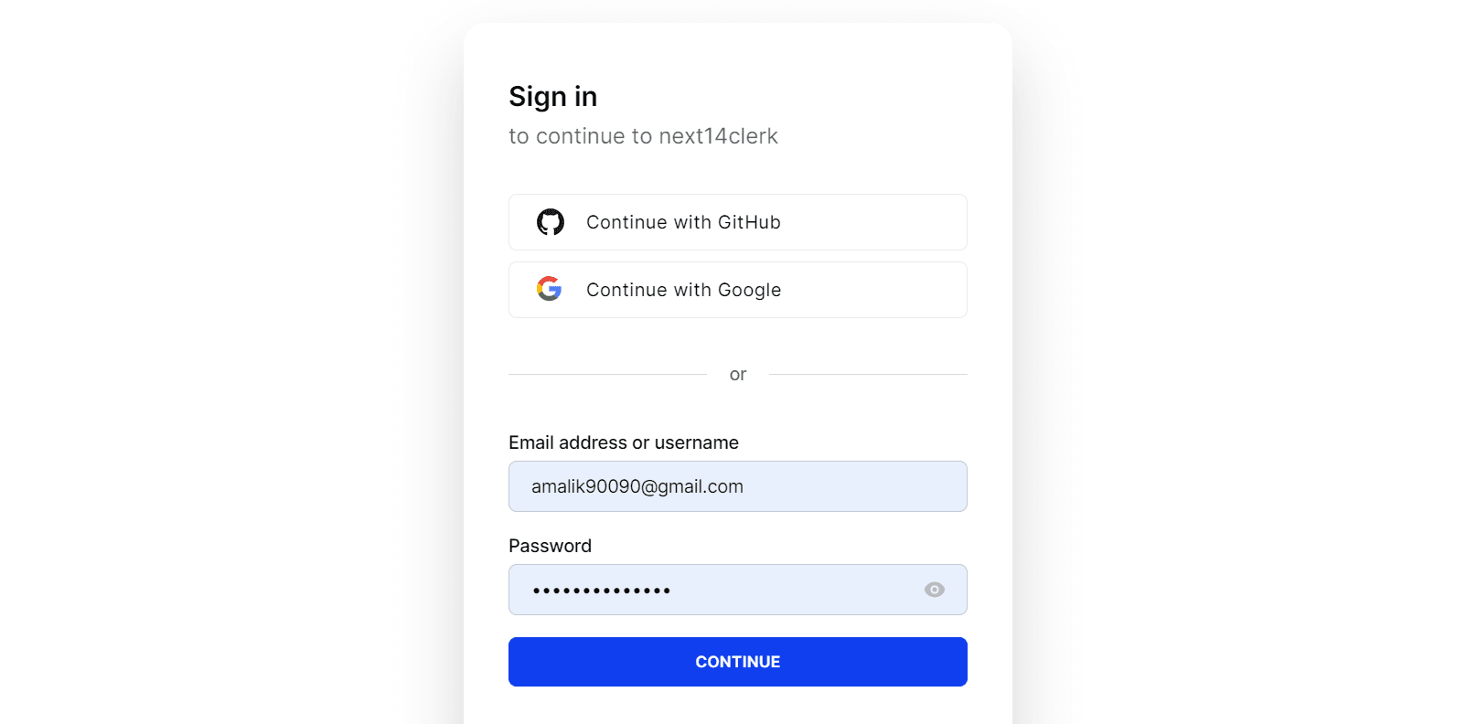 Sign in & Sign up Authentication